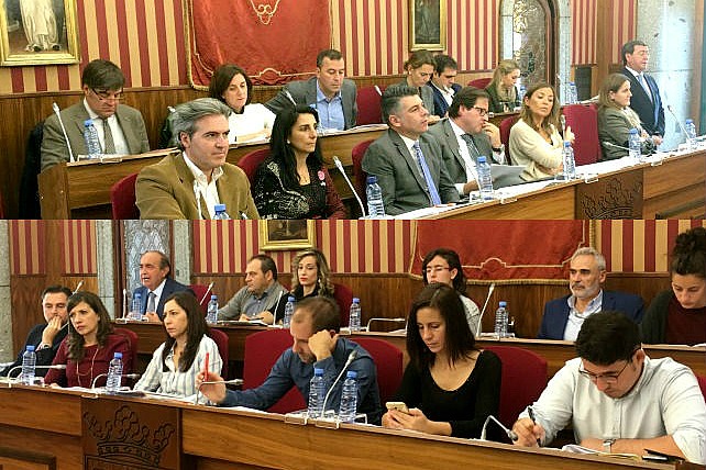 Concejales en el Pleno del Ayuntamiento de Burgos
