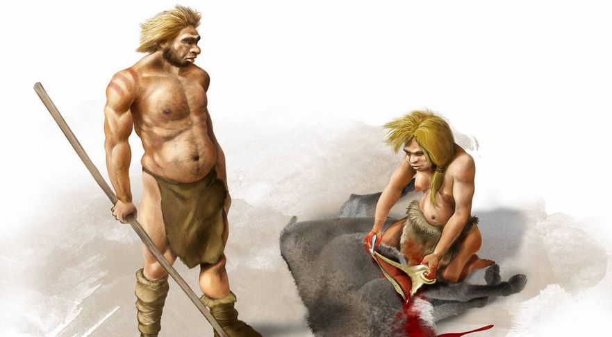 pareja-neandertales