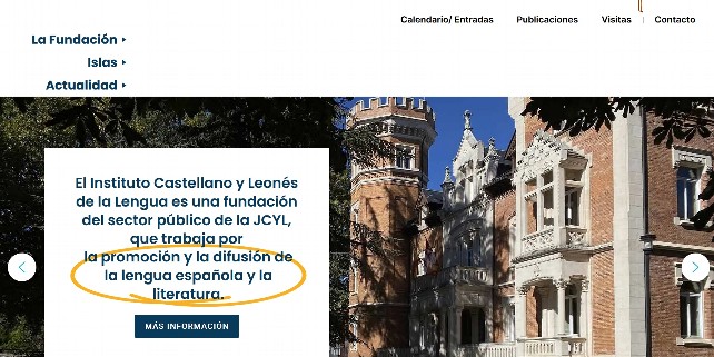 pagina web instituto castellano leones lengua
