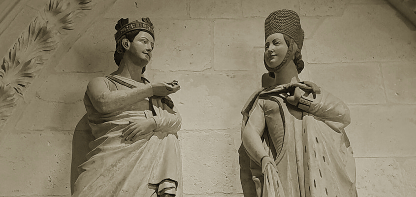 Beatriz de Suabia y fernando III Estatuas catedral antiguo