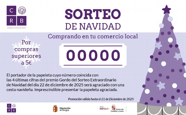La Diputación impulsa el comercio rural con una campaña navideña y el sorteo de cestas de productos burgaleses