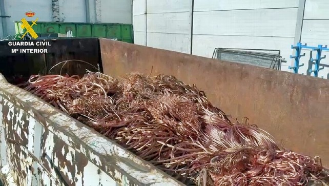 18 detenidos por más de 30 robos de cobre en Burgos y otras provincias de España