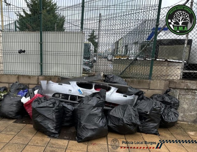 Identificados dos hombres por vertido ilegal en el Polígono Industrial Gamonal