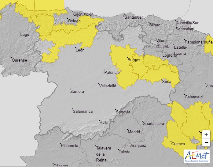 AEMET temperaturas mínimas